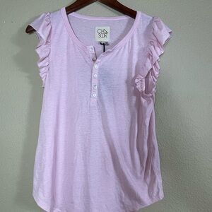 CHASER NWT short sleeve blouse size M